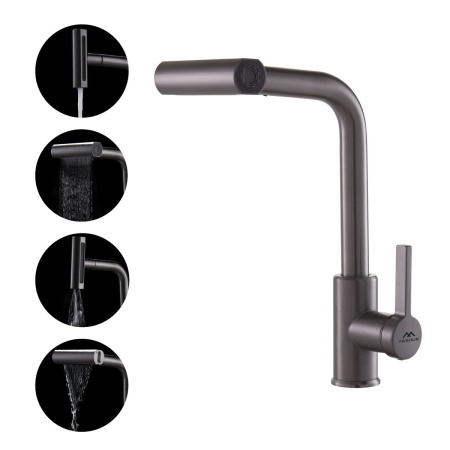 Смеситель для кухни FASHUN A56131-17 с подвижной вытяжной лейкой