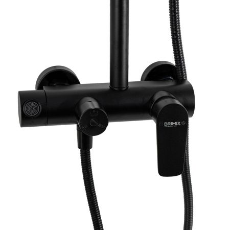 Душевая стойка со смесителем BRIMIX 87715 с изливом, алюминий