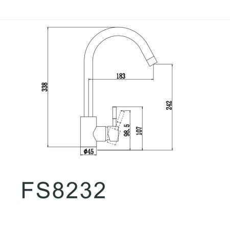 Смеситель для умывальника Fmark FS8232C матовое золото