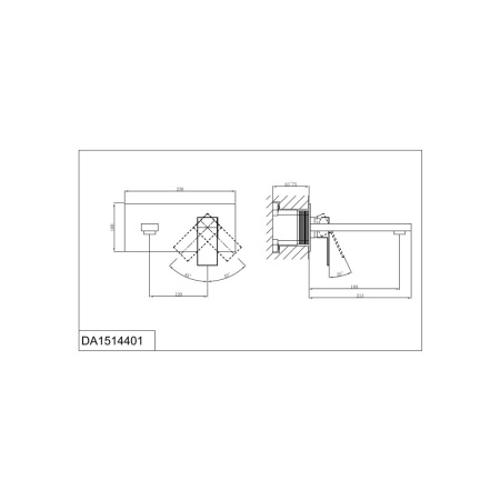 Смеситель для раковины D&K Bayern.Liszt DA1514408 встраиваемый настенный матовый белый