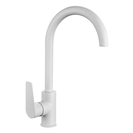 Смеситель для кухни GROSS AQUA 3242285MW-B02 Dyno Matt White с высоким изливом