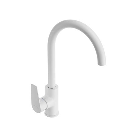 Смеситель для кухни GROSS AQUA 3242285MW-B02 Dyno Matt White с высоким изливом