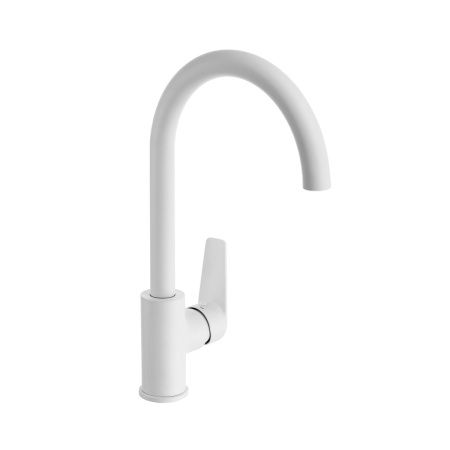 Смеситель для кухни GROSS AQUA 3242285MW-B02 Dyno Matt White с высоким изливом