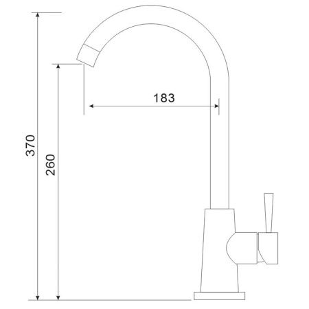Смеситель для кухни GROSS AQUA 3211611SS Neosteel высокий излив