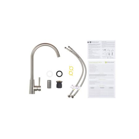 Смеситель для кухни GROSS AQUA 3211611SS Neosteel высокий излив