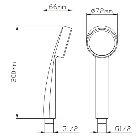 Лейка для душа Potato P080 хром, 1 режим