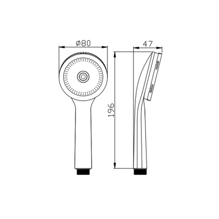 Лейка для душа Potato P064 хром, 1 режим