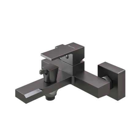 Смеситель для ванны Knotlor Stable KN-22/GM  коротким изливом, вороненая сталь