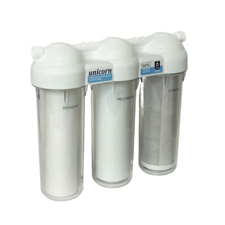 Система фильтрации под мойку Unicorn LG-FPS 3 трехступенчатая (прозрачный корпус)