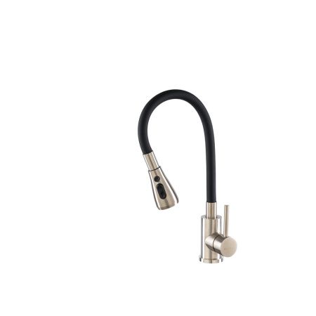 Смеситель для кухни GROSS AQUA 3241609SSB Neosteel черный гибкий излив