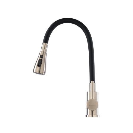 Смеситель для кухни GROSS AQUA 3241609SSB Neosteel черный гибкий излив