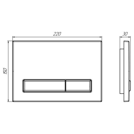 Инсталляция АНИ Пласт WCP4141A  подключение  1/2,  с хромированной кнопкой  WP1410, 1300х400х225 мм