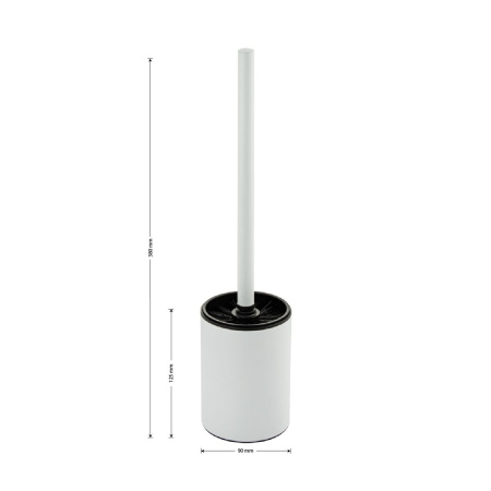 Ёрш для унитаза Санакс 30702 напольный, нержавеющая сталь, белый