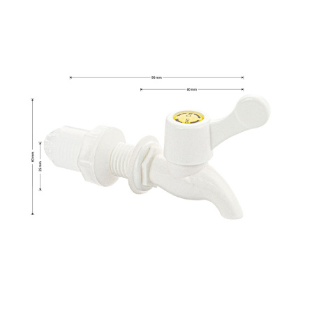 Кран водоразборный Санакс 6712 белый из высокопрочного пластика АБС