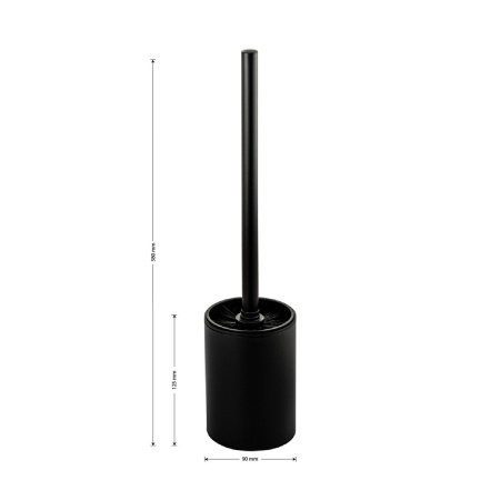 Ёрш для унитаза Санакс 30701 напольный, нержавеющая сталь, черный