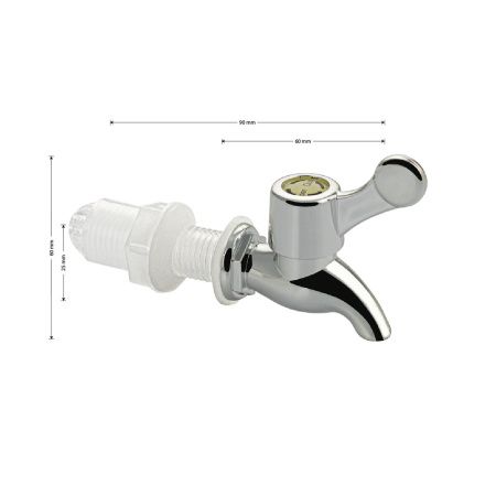 Кран водоразборный Санакс 6711 хром из высокопрочного пластика АБС