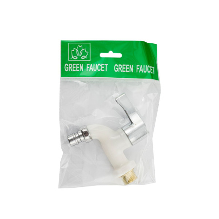 Кран водоразборный BRIMIX 5895 1/2 из пластика, ручка флажок, с латунной резьбой