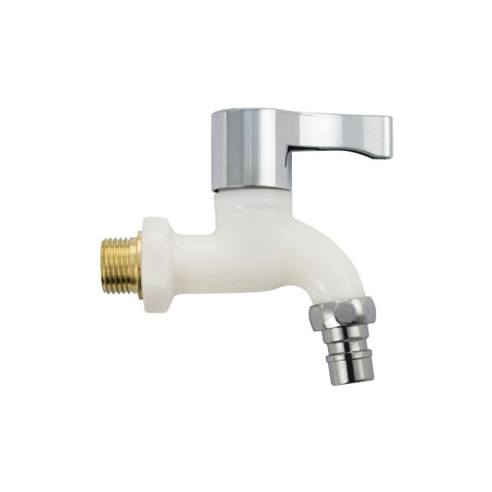 Кран водоразборный BRIMIX 5895 1/2 из пластика, ручка флажок, с латунной резьбой