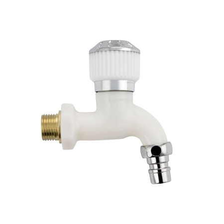 Кран водоразборный BRIMIX 5896 1/2 из пластика, ручка вентиль, с латунной резьбой