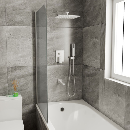 Душевая система для ванны D&K Bayern.Liszt DA1515608A04 матовый белый встраиваемый с изливом