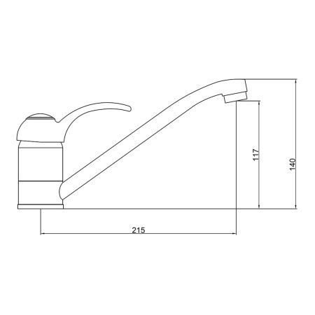 Смеситель для кухни GROSS AQUA 3509586C-G0146 Provance с длинным изливом хром