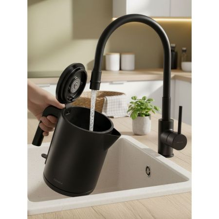 Смеситель для кухни GROSS AQUA ColorFlex Matt Black 3241508MB с гибким изливом чёрный