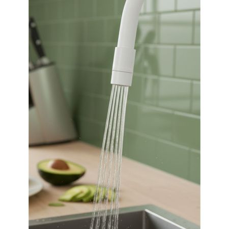 Смеситель для кухни GROSS AQUA ColorFlex Matt White 3241508MW с гибким изливом белый