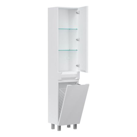 Пенал для ванны напольный EQUIL Corner 40 с корзиной pnCRNR40.KZ-06