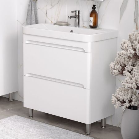 Тумба напольная EQUIL Nice 80.2Y tnNICE80.2Y-05 Краска 2 ящика с раковиной Nice 9595-80