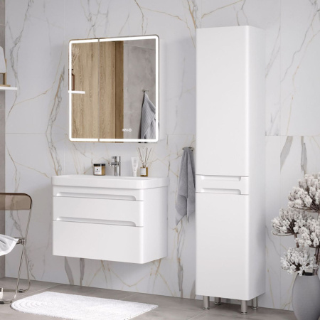 Тумба подвесная EQUIL Nice 80.2Y tpNICE80.2Y-05 Краска 2 ящика с раковиной Nice 9595(80)