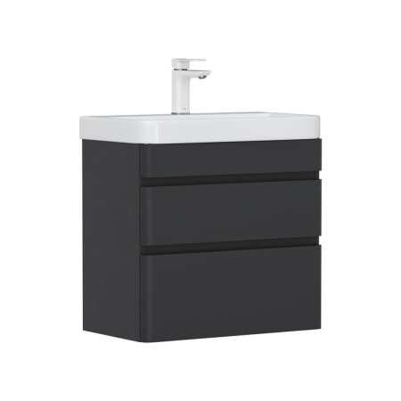 Тумба подвесная Eltoro 60.2Y tpELTR60.2Y-03 Пленка Soft touch 2 ящика с раковиной Nice 9595(60)