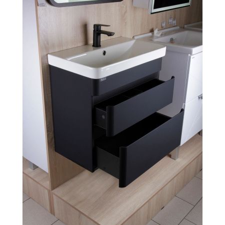 Тумба подвесная Eltoro 60.2Y tpELTR60.2Y-03 Пленка Soft touch 2 ящика с раковиной Nice 9595(60)