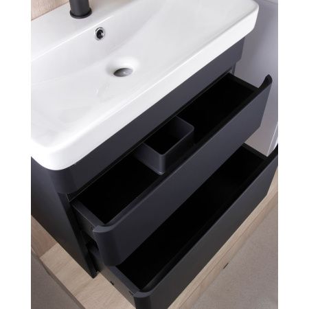 Тумба подвесная Eltoro 60.2Y tpELTR60.2Y-03 Пленка Soft touch 2 ящика с раковиной Nice 9595(60)