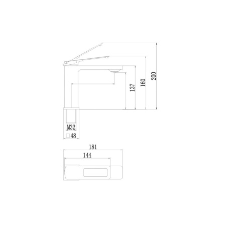 Смеситель для раковины Savol S-009001H черный