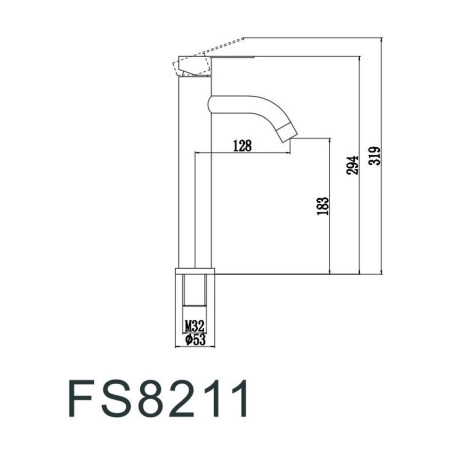 Смеситель для умывальника Fmark FS8211A хром