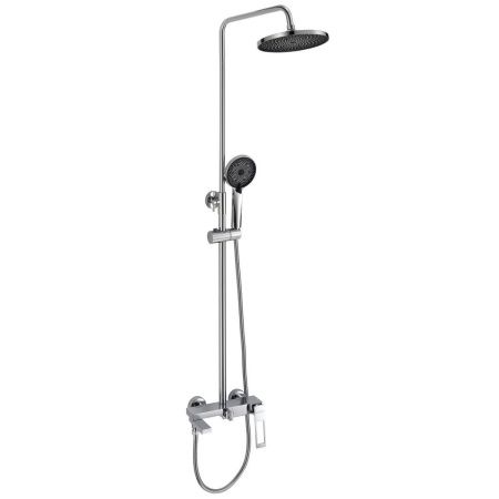 Душевая стойка SAVOL S-009045A со смесителем, лейкой и тропическим душем, хром