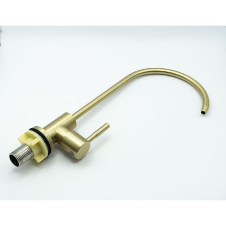 Кран для фильтра питьевой воды Fmark F-SL-C222 нержавеющая сталь, матовое золото