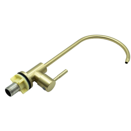 Кран для фильтра питьевой воды Fmark F-SL-C222 нержавеющая сталь, матовое золото