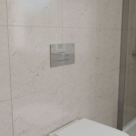 Кнопка механическая двойная D&K Quadro DB1519001 хром