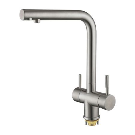 Смеситель для кухни Shevanik S468B с подключением фильтра питьевой воды, SUS304, сатин