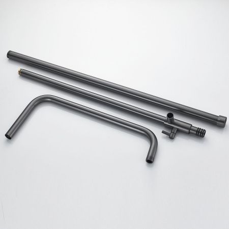 Душевая система Shevanik S6136T оружейная сталь