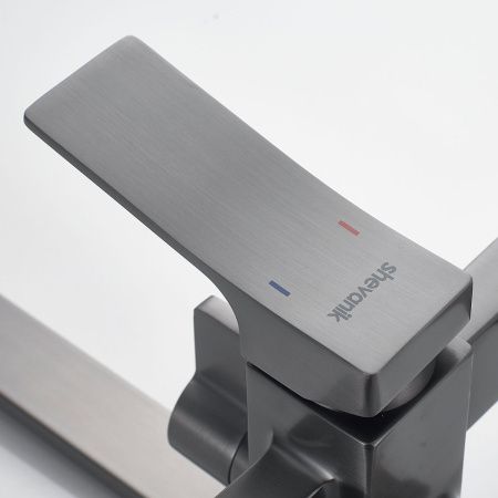 Душевая система Shevanik S6136T оружейная сталь