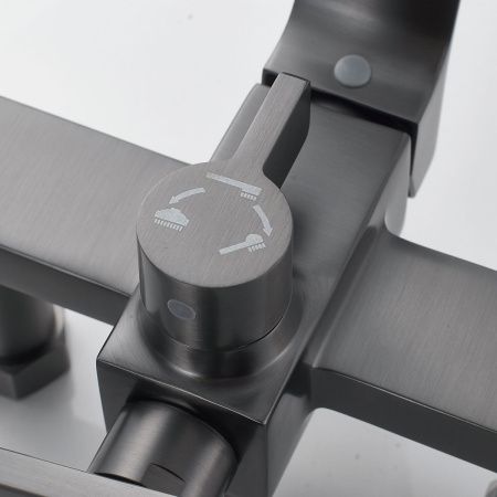 Душевая система Shevanik S6136T оружейная сталь