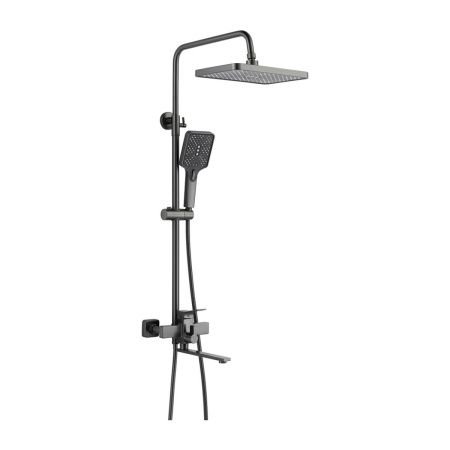 Душевая система Shevanik S6136T оружейная сталь