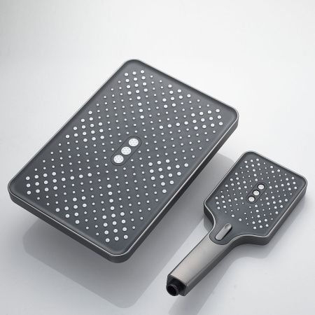 Душевая система Shevanik S6136T оружейная сталь