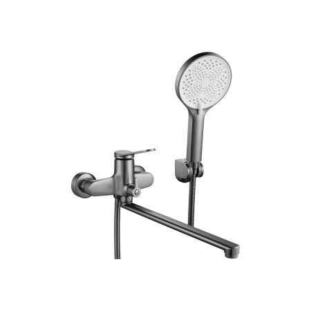 Смеситель для ванны Shevanik S6222T оружейная сталь