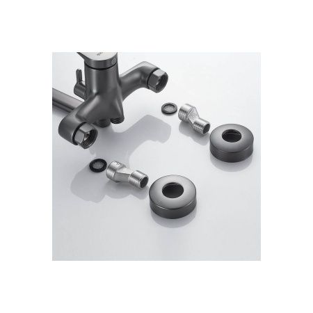 Смеситель для ванны Shevanik S6222T оружейная сталь