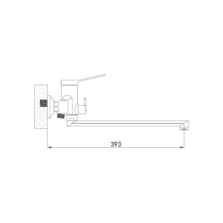 Смеситель для ванны Shevanik S6222T оружейная сталь