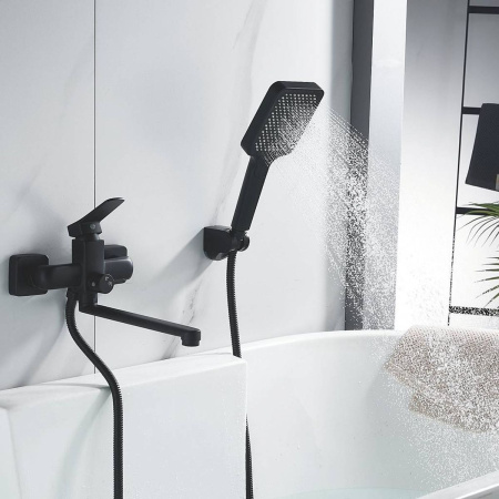 Смеситель для ванны Shevanik S9902H черный