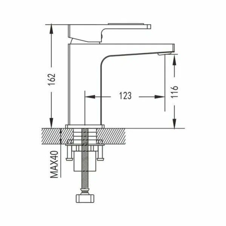 Смеситель для раковины Shevanik S9001F белый/хром